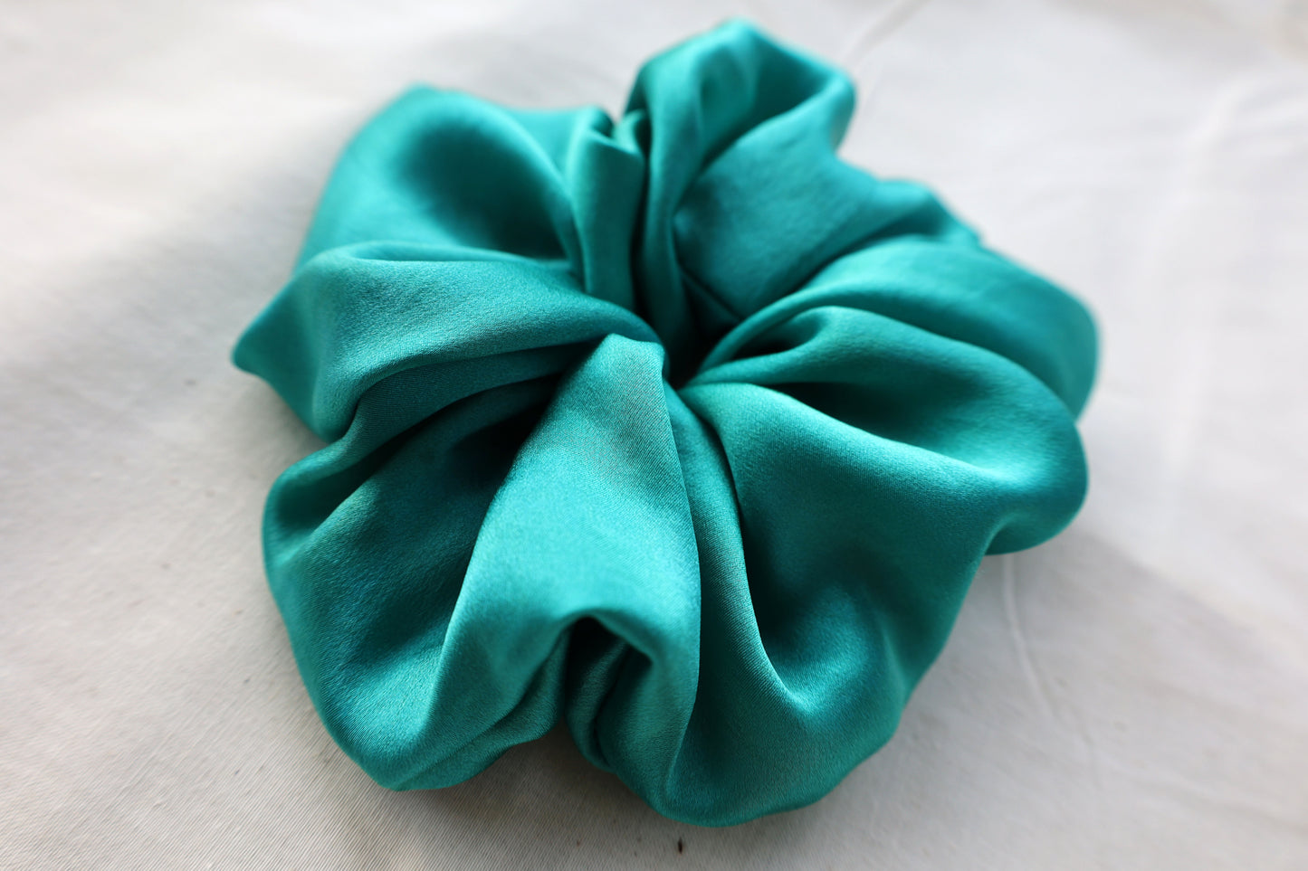 'Emerald' Silk Hair Scrunchie